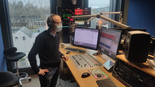 Interview mit Philipp Neumeyer bei 99drei Radio Mittweida. Foto: P.N. Neumayer