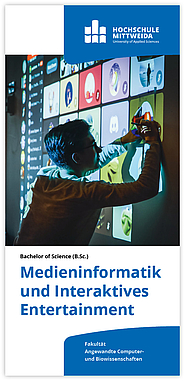 Flyer zum Bachelor Medieninformatik und Interaktives Entertainment